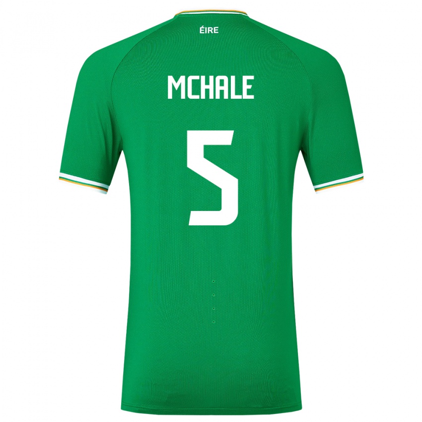 Criança Camisola Irlanda Sean Mchale #5 Verde Principal 24-26 Camisa Brasil