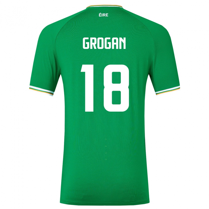 Criança Camisola Irlanda Christy Grogan #18 Verde Principal 24-26 Camisa Brasil