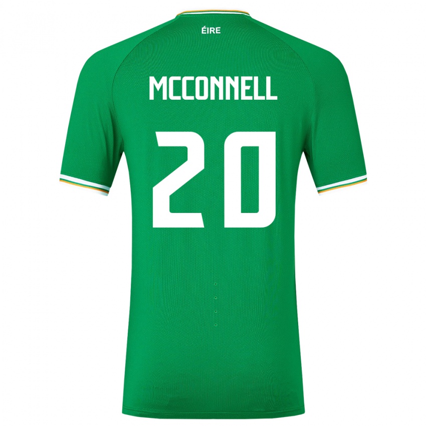 Criança Camisola Irlanda Glenn Mcconnell #20 Verde Principal 24-26 Camisa Brasil