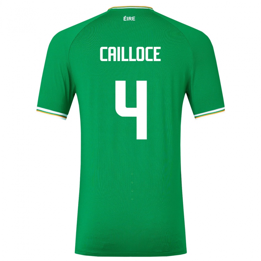 Criança Camisola Irlanda Luca Cailloce #4 Verde Principal 24-26 Camisa Brasil