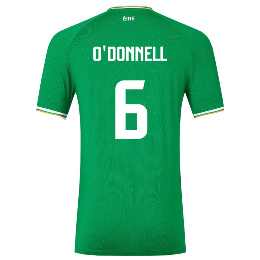 Criança Camisola Irlanda Luke O'donnell #6 Verde Principal 24-26 Camisa Brasil