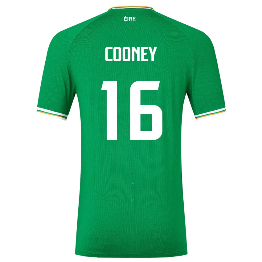 Criança Camisola Irlanda Oisin Cooney #16 Verde Principal 24-26 Camisa Brasil