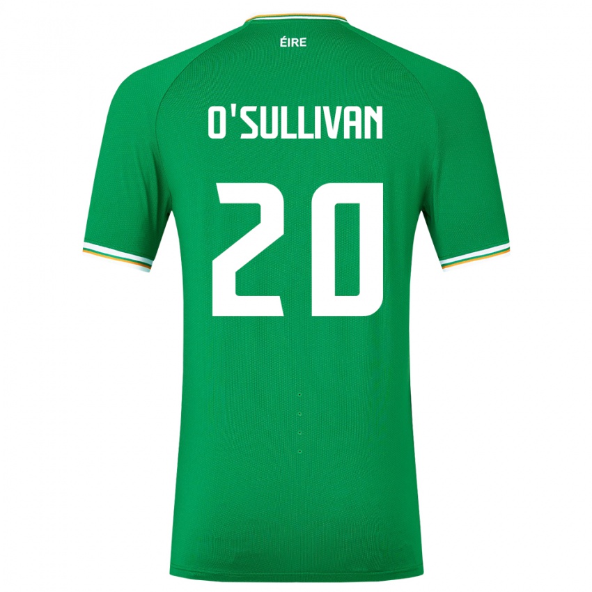 Criança Camisola Irlanda Cathal O'sullivan #20 Verde Principal 24-26 Camisa Brasil