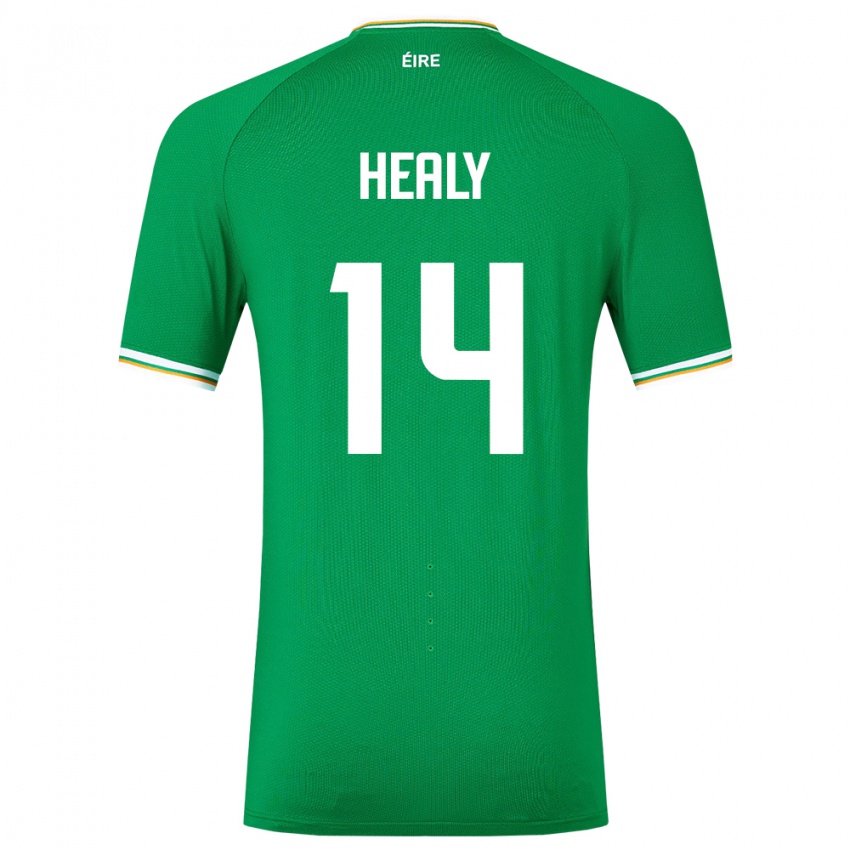 Criança Camisola Irlanda Freya Healy #14 Verde Principal 24-26 Camisa Brasil