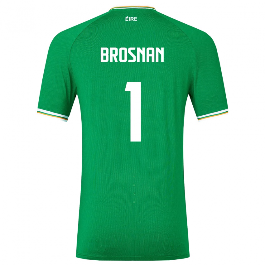 Criança Camisola Irlanda Courtney Brosnan #1 Verde Principal 24-26 Camisa Brasil