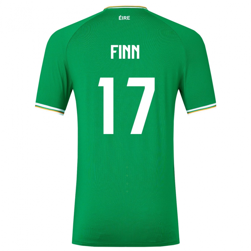 Criança Camisola Irlanda Jamie Finn #17 Verde Principal 24-26 Camisa Brasil