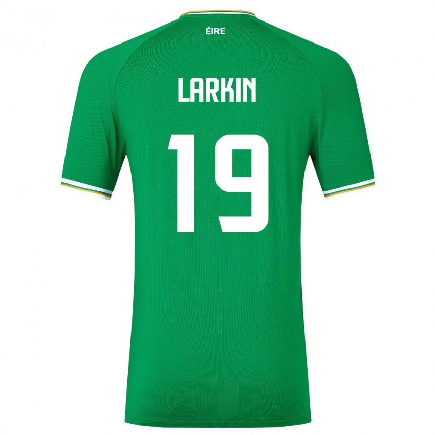 Criança Camisola Irlanda Abbie Larkin #19 Verde Principal 24-26 Camisa Brasil