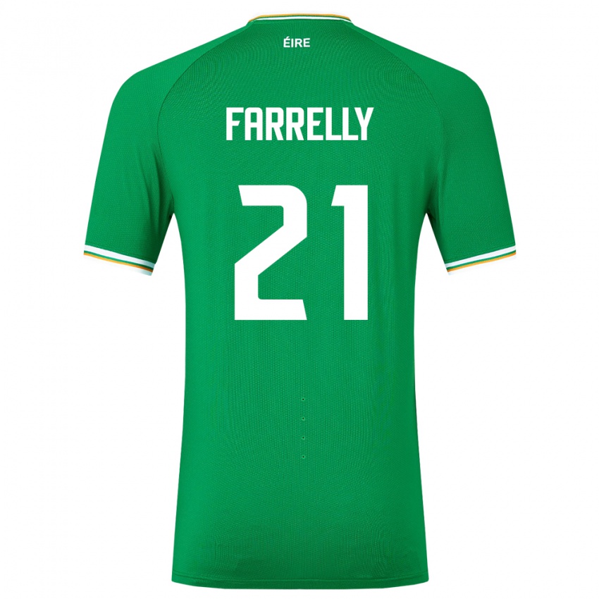 Criança Camisola Irlanda Sinead Farrelly #21 Verde Principal 24-26 Camisa Brasil