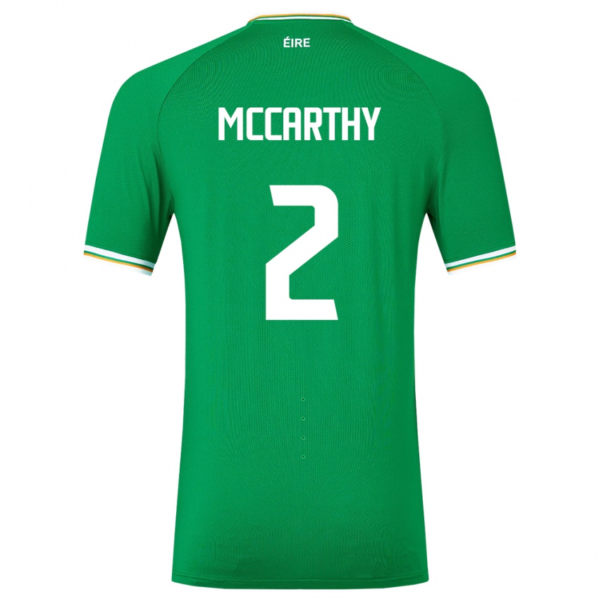 Criança Camisola Irlanda Savannah Mccarthy #2 Verde Principal 24-26 Camisa Brasil