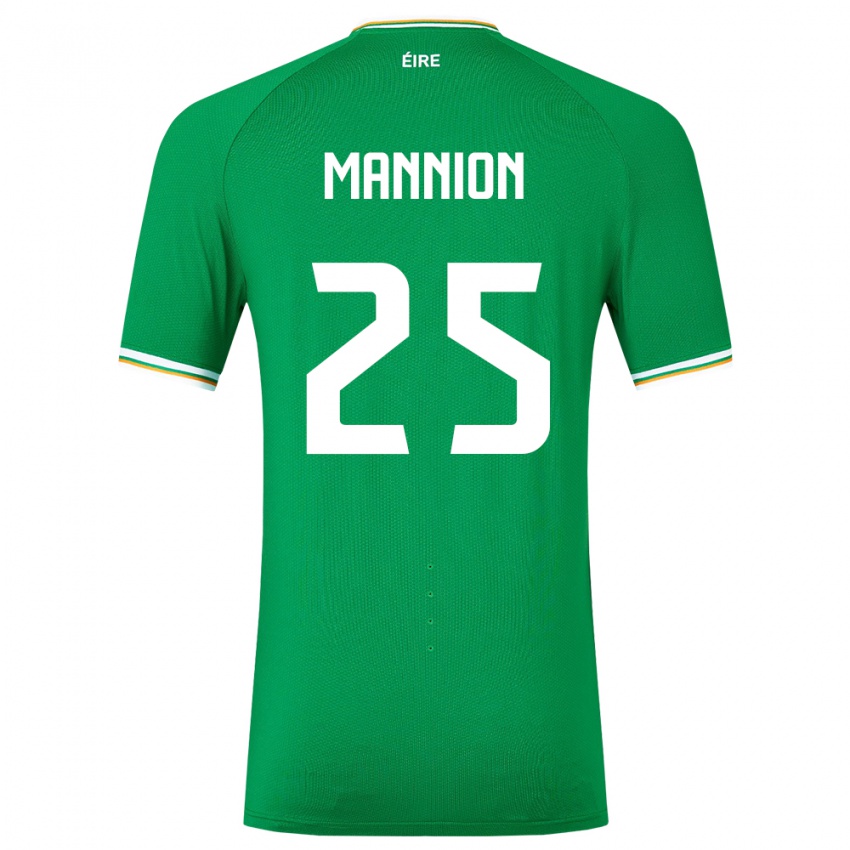 Criança Camisola Irlanda Aoife Mannion #25 Verde Principal 24-26 Camisa Brasil