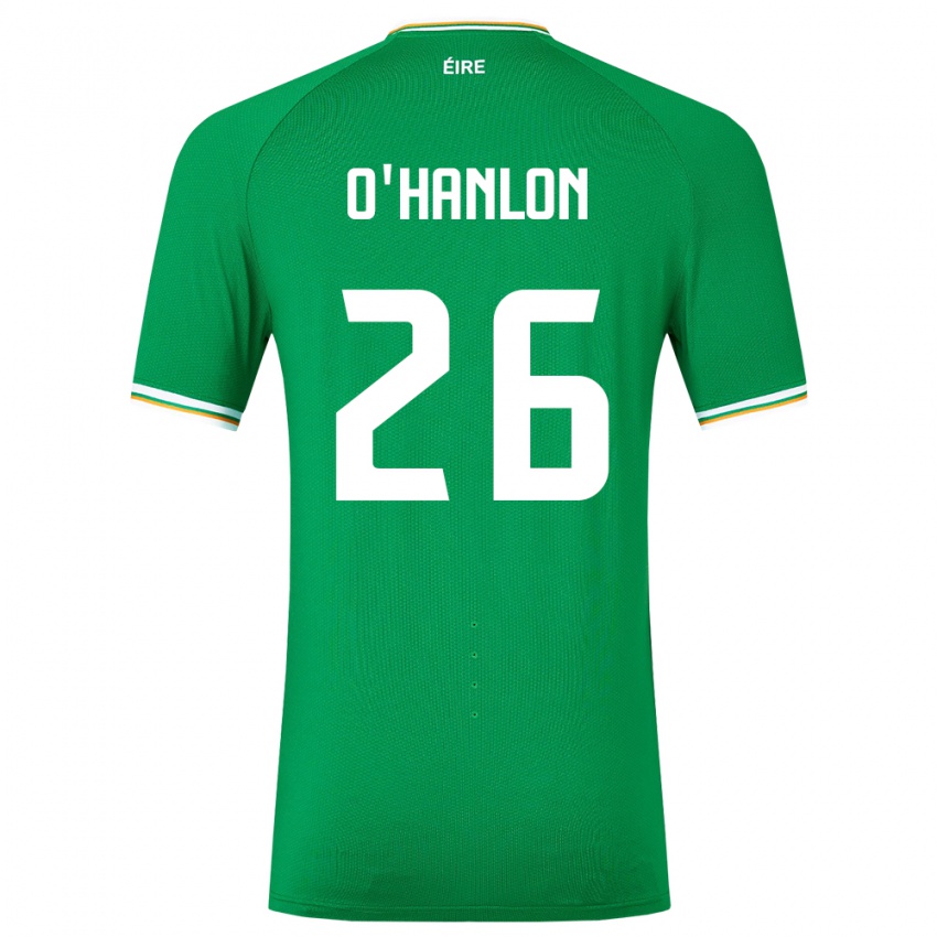 Criança Camisola Irlanda Tara O'hanlon #26 Verde Principal 24-26 Camisa Brasil