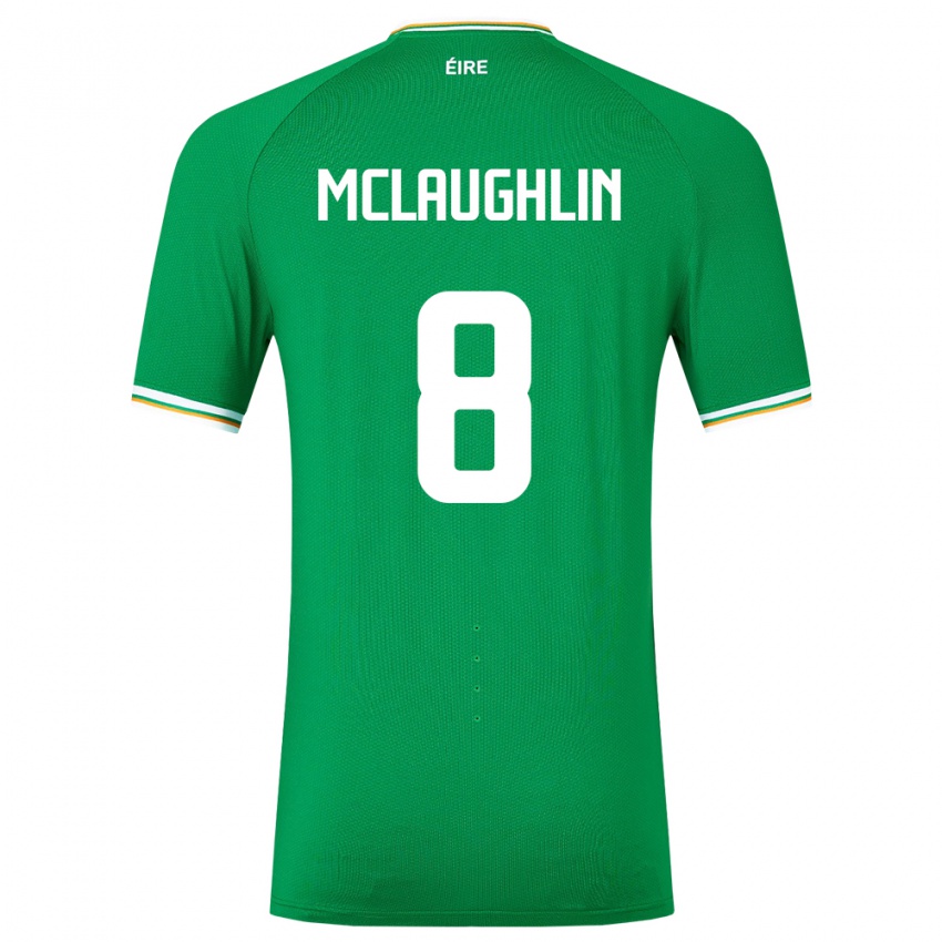 Criança Camisola Irlanda Roma Mclaughlin #8 Verde Principal 24-26 Camisa Brasil