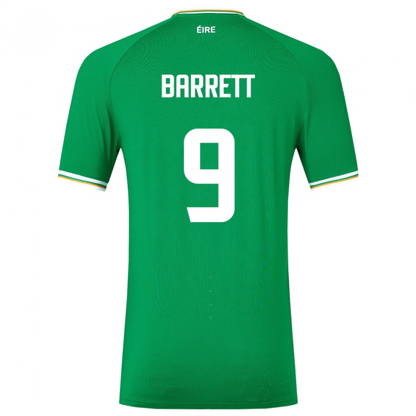 Criança Camisola Irlanda Amber Barrett #9 Verde Principal 24-26 Camisa Brasil