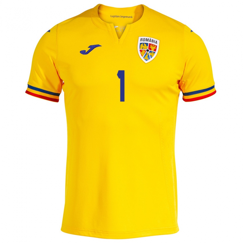 Criança Camisola Romênia Lavinia Boandă #1 Amarelo Principal 24-26 Camisa Brasil