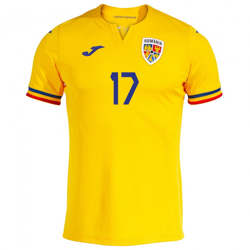 Criança Camisola Romênia Marius Corbu #17 Amarelo Principal 24-26 Camisa Brasil