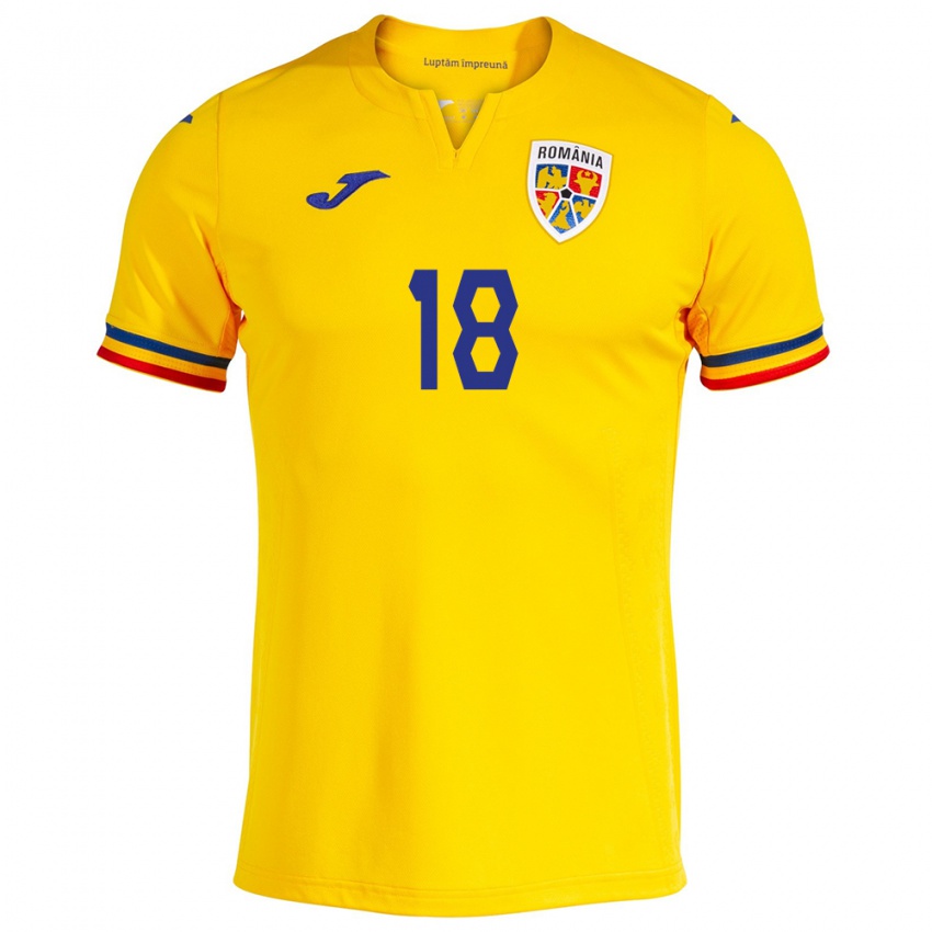 Criança Camisola Romênia Szabolcs Szilágyi #18 Amarelo Principal 24-26 Camisa Brasil