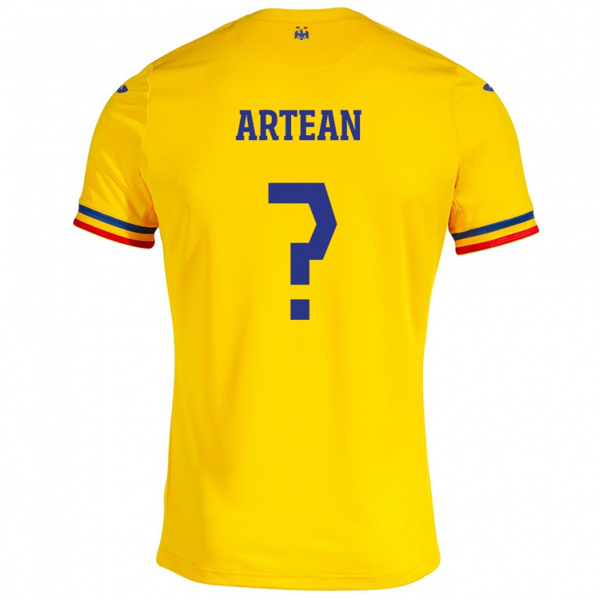 Criança Camisola Romênia Andrei Artean #0 Amarelo Principal 24-26 Camisa Brasil