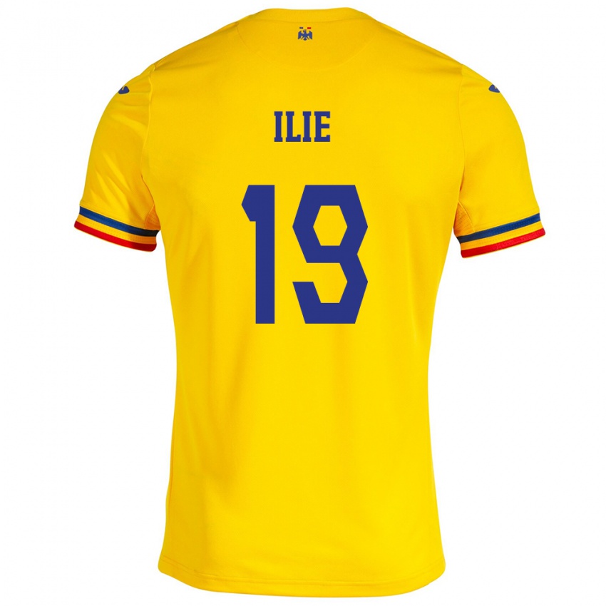 Criança Camisola Romênia Rareș Ilie #19 Amarelo Principal 24-26 Camisa Brasil