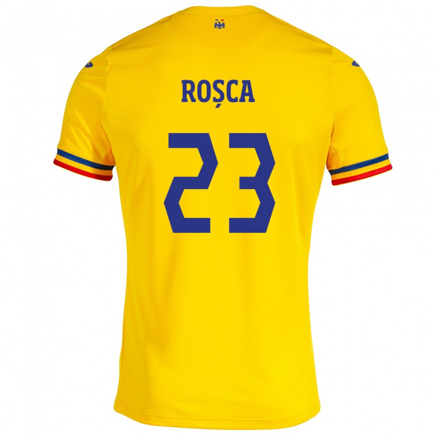 Criança Camisola Romênia Alexandru Roșca #23 Amarelo Principal 24-26 Camisa Brasil