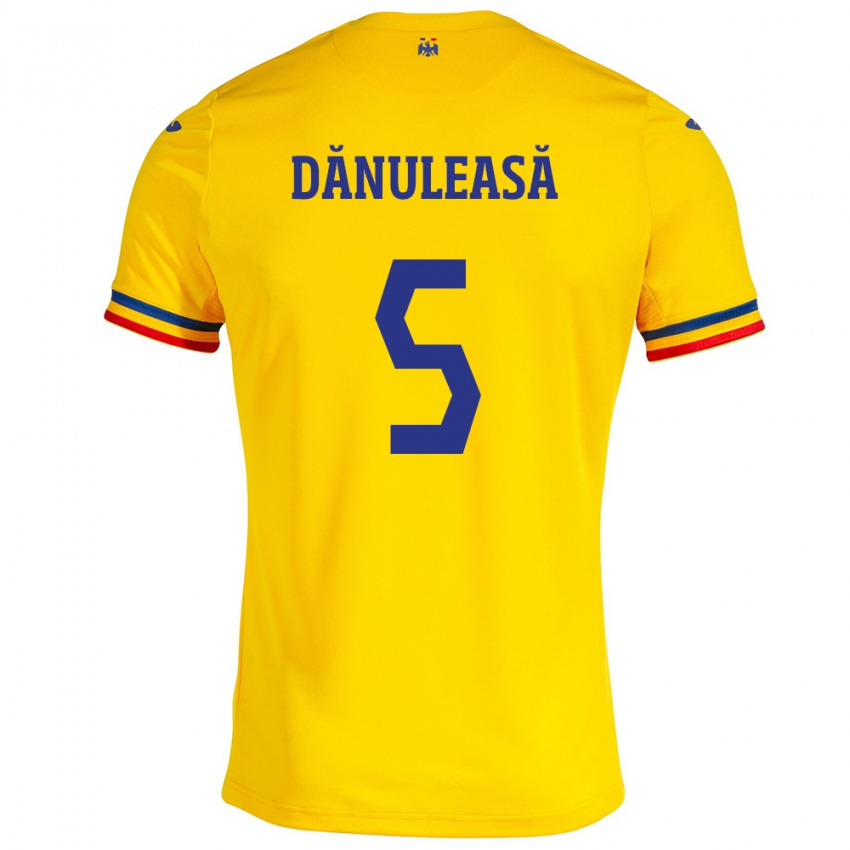 Criança Camisola Romênia Gabriel Dănuleasă #5 Amarelo Principal 24-26 Camisa Brasil