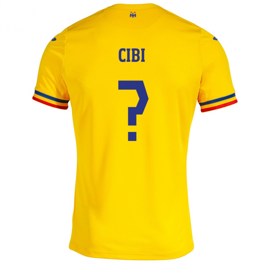 Criança Camisola Romênia Fabiano Cibi #0 Amarelo Principal 24-26 Camisa Brasil