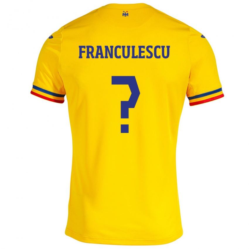 Criança Camisola Romênia Adrian Frânculescu #0 Amarelo Principal 24-26 Camisa Brasil