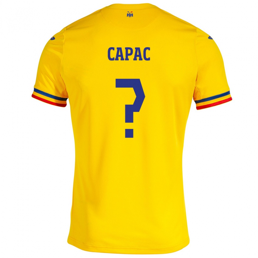 Criança Camisola Romênia Alexandru Capac #0 Amarelo Principal 24-26 Camisa Brasil