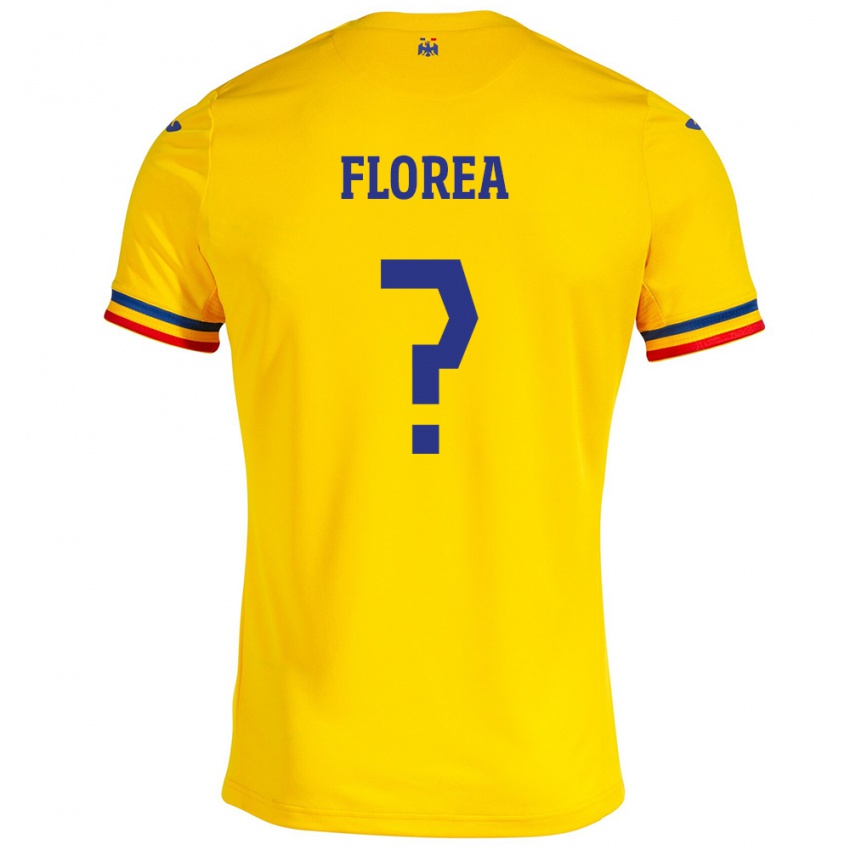 Criança Camisola Romênia Andrei Florea #8 Amarelo Principal 24-26 Camisa Brasil