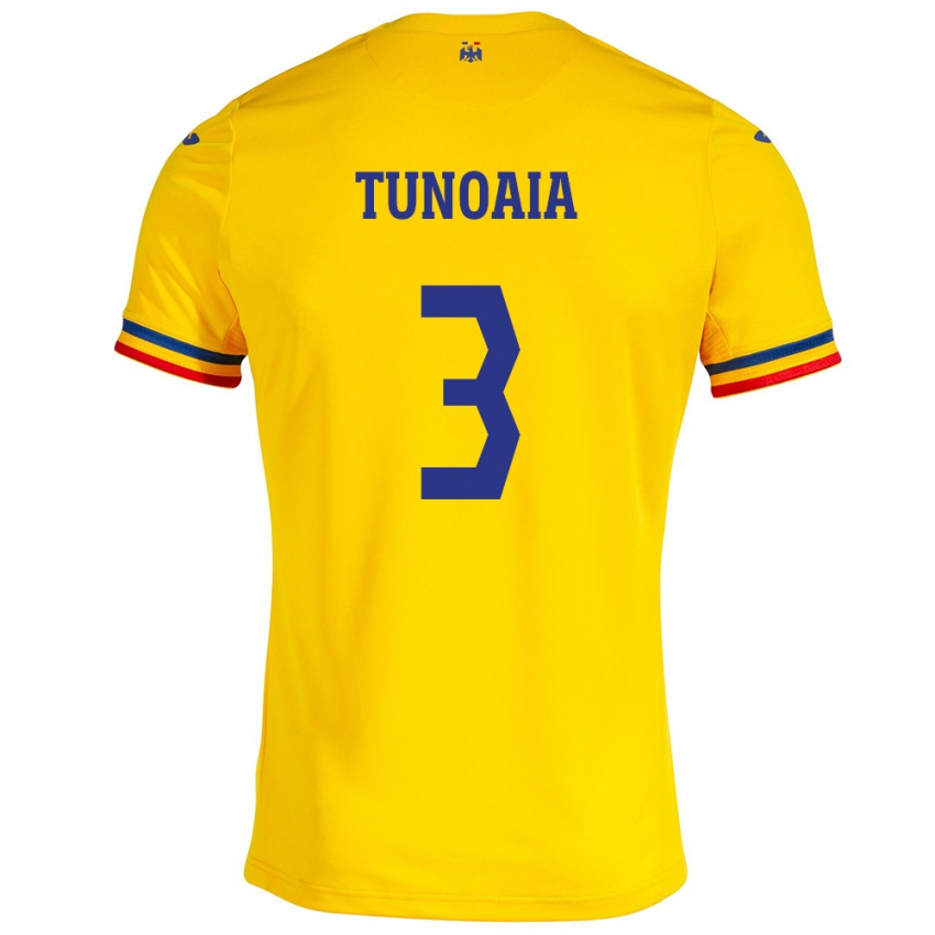 Criança Camisola Romênia Alexandra Tunoaia #3 Amarelo Principal 24-26 Camisa Brasil