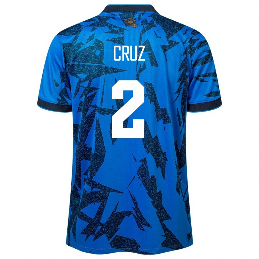 Criança Camisola El Salvador Melvin Cruz #2 Azul Principal 24-26 Camisa Brasil