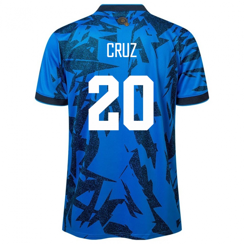 Criança Camisola El Salvador Jorge Cruz #20 Azul Principal 24-26 Camisa Brasil