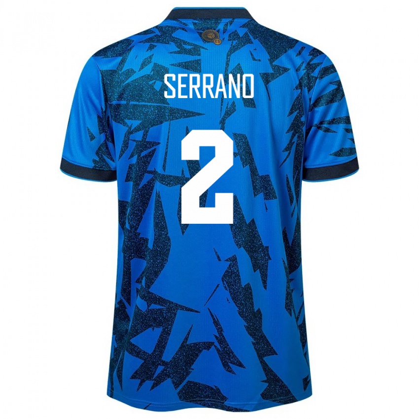 Criança Camisola El Salvador Alejandro Serrano #2 Azul Principal 24-26 Camisa Brasil