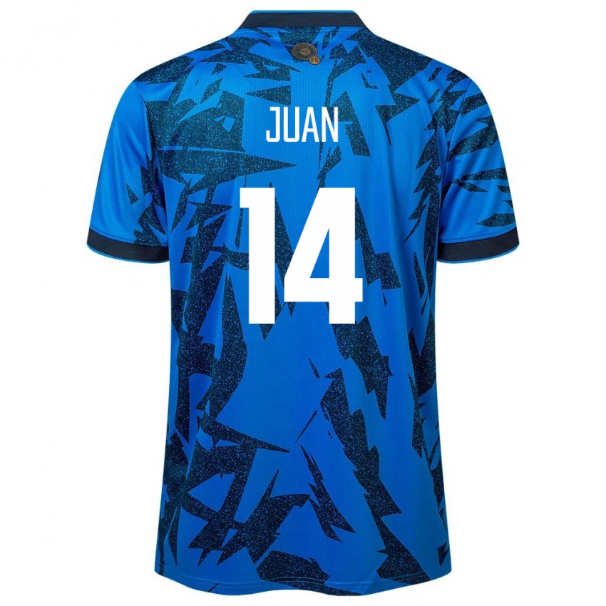 Criança Camisola El Salvador Juan Sánchez #14 Azul Principal 24-26 Camisa Brasil