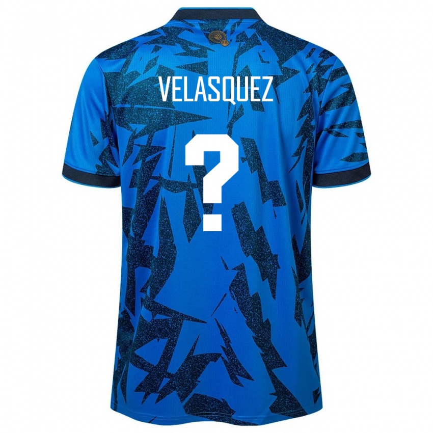 Criança Camisola El Salvador Jorge Velasquez #0 Azul Principal 24-26 Camisa Brasil