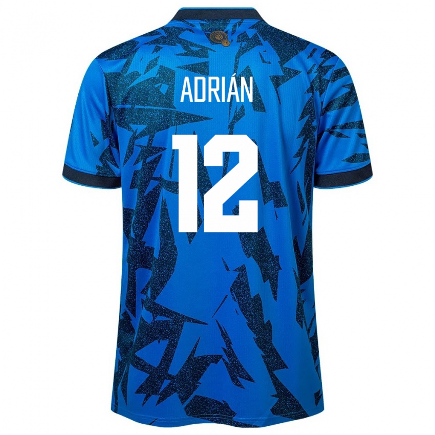 Criança Camisola El Salvador Adrián Aguilar #12 Azul Principal 24-26 Camisa Brasil