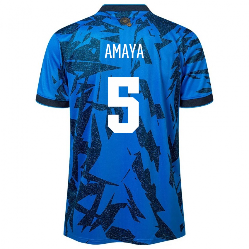 Criança Camisola El Salvador Nicolle Amaya #5 Azul Principal 24-26 Camisa Brasil