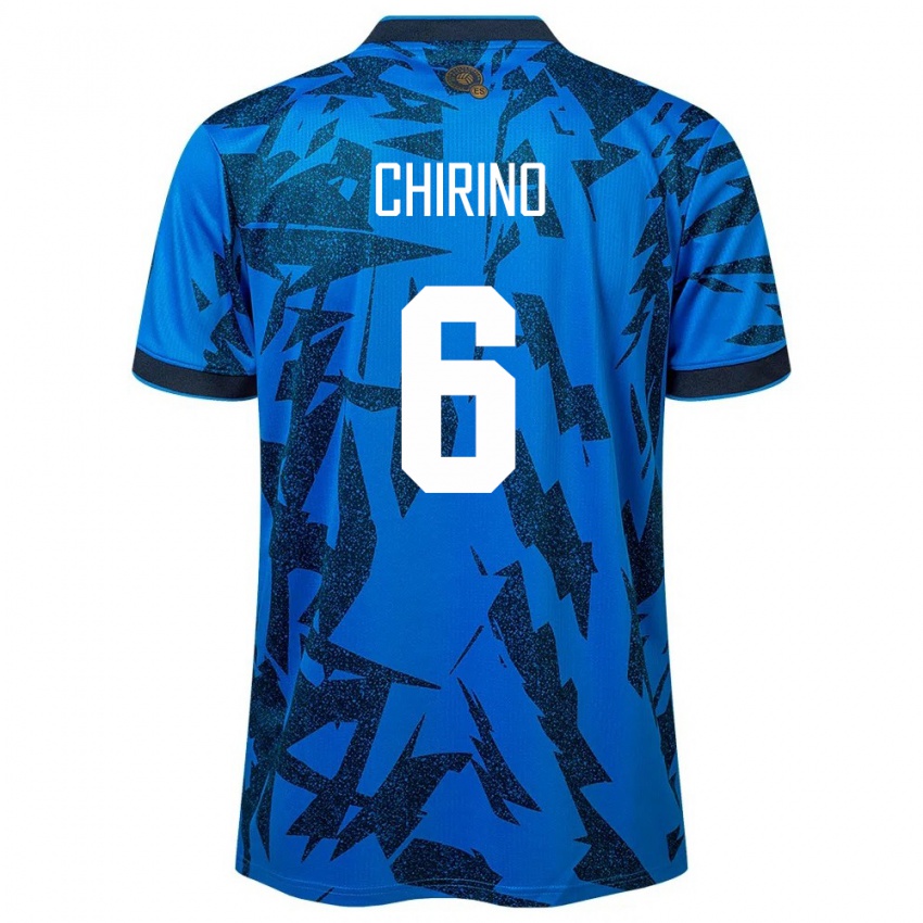 Criança Camisola El Salvador Alejandra Chirino #6 Azul Principal 24-26 Camisa Brasil