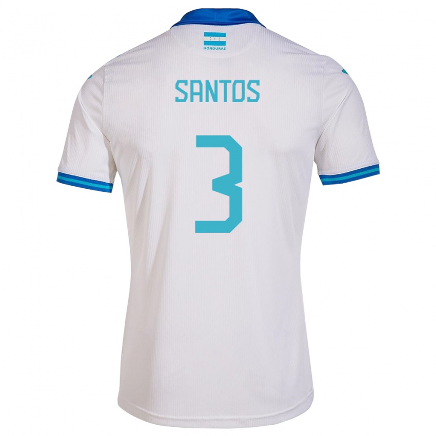 Criança Camisola Honduras Marcelo Santos #3 Branco Principal 24-26 Camisa Brasil