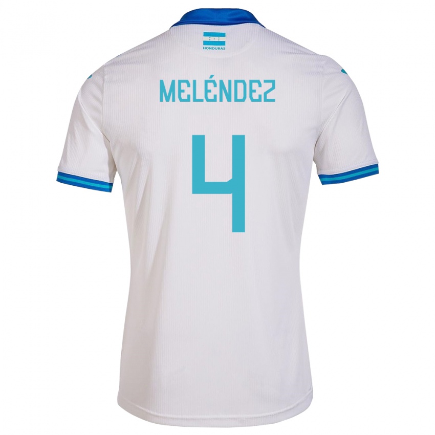 Criança Camisola Honduras Carlos Meléndez #4 Branco Principal 24-26 Camisa Brasil