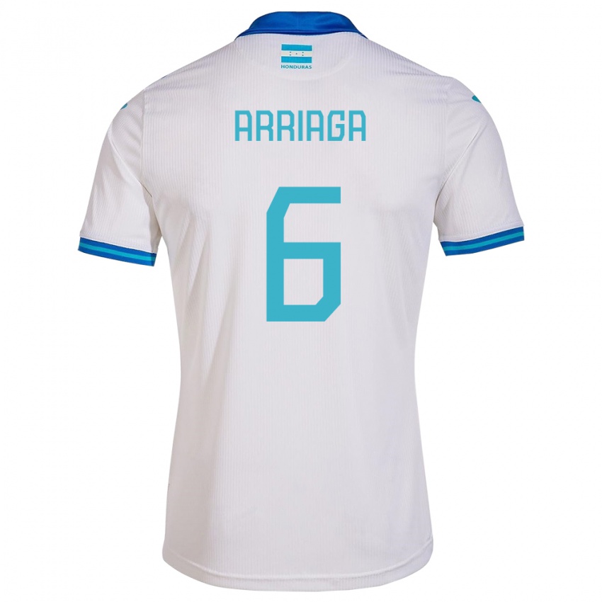 Criança Camisola Honduras Javier Arriaga #6 Branco Principal 24-26 Camisa Brasil