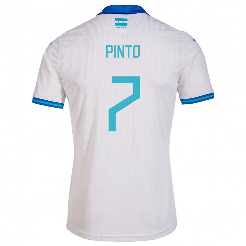 Criança Camisola Honduras José Pinto #7 Branco Principal 24-26 Camisa Brasil