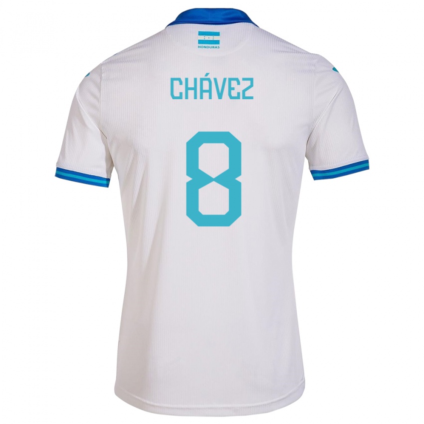 Criança Camisola Honduras Gerson Chávez #8 Branco Principal 24-26 Camisa Brasil