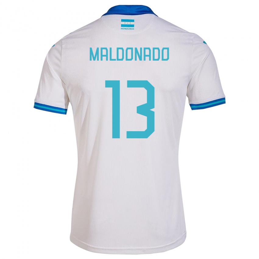 Criança Camisola Honduras Edwin Maldonado #13 Branco Principal 24-26 Camisa Brasil