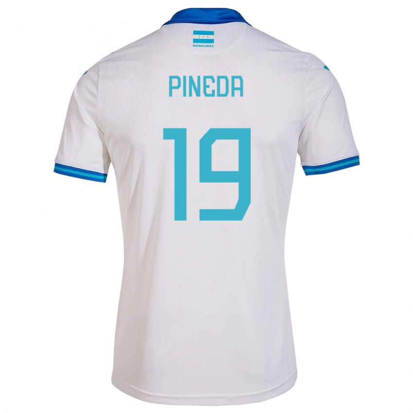 Criança Camisola Honduras Carlos Pineda #19 Branco Principal 24-26 Camisa Brasil