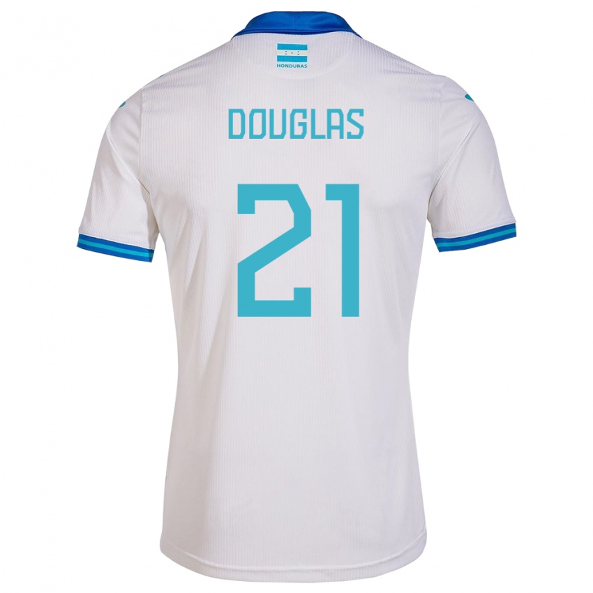 Criança Camisola Honduras Douglas Martínez #21 Branco Principal 24-26 Camisa Brasil