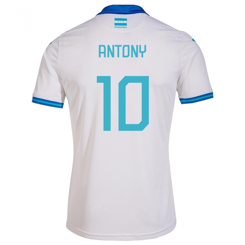 Criança Camisola Honduras Antony García #10 Branco Principal 24-26 Camisa Brasil