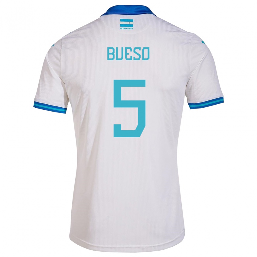 Criança Camisola Honduras Jonathan Bueso #5 Branco Principal 24-26 Camisa Brasil