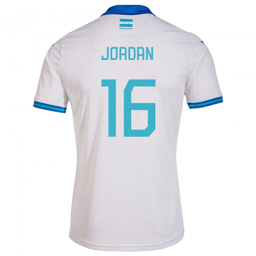 Criança Camisola Honduras Jordan García #16 Branco Principal 24-26 Camisa Brasil