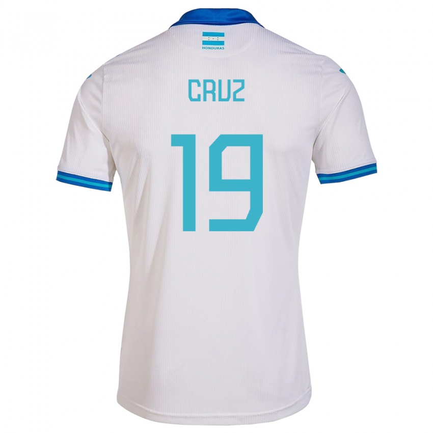 Criança Camisola Honduras Russel Cruz #19 Branco Principal 24-26 Camisa Brasil