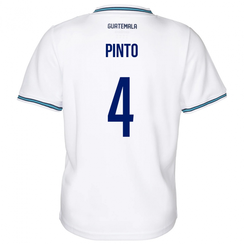 Criança Camisola Guatemala José Carlos Pinto #4 Branco Principal 24-26 Camisa Brasil